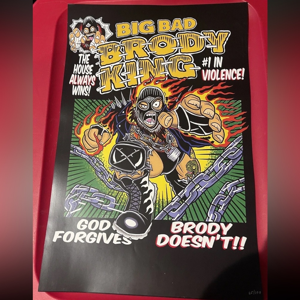 Brody King Print picture AEW ROH HOUSE OF BLACK Malakai Black Buddy Matthews